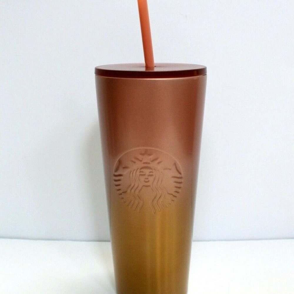 Starbucks Fall 2020 Gradient Rose Gold Stainless Steel Tumbler Venti 24 oz